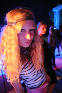 Public à la 3ème nuit électronique de Biot en 2009