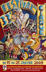 Affiche du 33eme Festival International du Cirque de Monte-Carlo