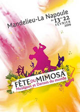 Affiche de la Fête du Mimosa de Mandelieu 2009