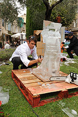 Sculpture sur Glace aux Etoiles de Mougins 2008
