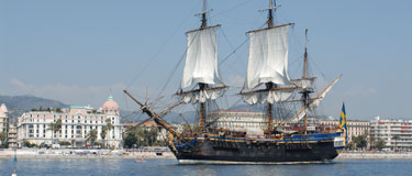 Le Gotheborg (3 mats suédois) dans la baie de Nice